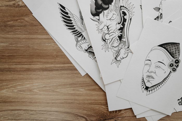 Flash Design: Adler und Geisha